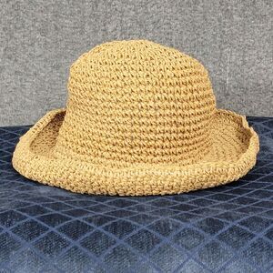 Summer & Rose Hat Womens Tan Brown 100% Paper Straw Lightweight Boho Beach Sun